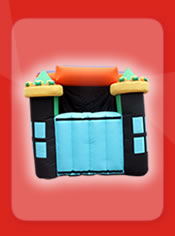 Titeres gigantes y teatrinos inflables para fiestas infantiles.